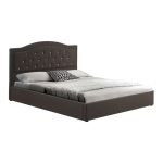 Krevat çift me hapësirë magazinimi Majore, stof antracit 160x200cm