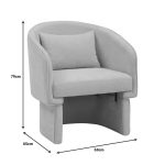 Kolltuk Playmob pëlhurë  në nuancë gri 69x65x79cm - Image 7