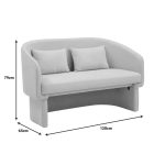 Divan dyvendësh Playmob, stof bezhë 65x128x79cm - Image 7