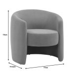 Kolltukë barken pëlhurë  në nuancë gri-bezhë 77x74.5x73cm - Image 7