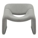 Kolltuk Clous  bouclé pëlhurë në nuancë gri e çelur 86x77x73.5cm - Image 4