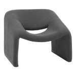 Karrige Clous , stof teddy në nuancë antracit 86x77x73.5cm