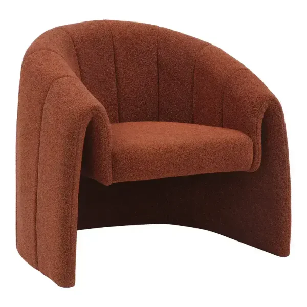 Karrige Fassy, stof teddy në nuancë pllake 80x66x80cm