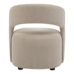 Karrige Lemouton, stof në nuancë bezhë 69.5x66x80cm - Image 5