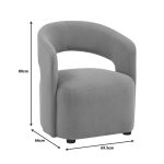 Karrige Lemouton, stof në nuancë bezhë 69.5x66x80cm - Image 7