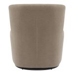 Fotele rrotulluese Swish, stof teddy në nuancë gri-bezhë 63x76x76.5cm - Image 5