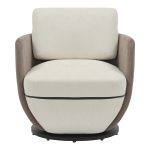 Kolltukë rrotulluese Coupa  pëlhurë në nuancë bezhë 75x77x79cm - Image 4