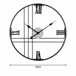 Orë muri Latine Inart, metal në nuancë të zezë 60x2.5x60cm - Image 2