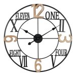 Orë muri Beauco Inart, metal në ngjyrë të zezë, 60x3x60cm