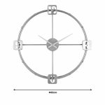 Orë muri Hunga Inart, metal në ngjyrë ari, 60x7.5x60cm - Image 2