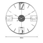 Orë muri Karf Inart, metal në ngjyrë ari, 60x3x60cm - Image 2