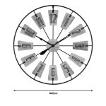 Orë muri Fepo Inart, metal në nuancë të zezë 80x3x80cm - Image 2