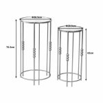 Tavolinë anësore Emiliane Inart, metal ari-pasqyrë - Image 2