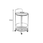 Karrocë Sieni Inart, metal ari-xham pasqyrë D39.5x74.5cm - Image 2