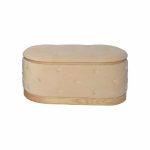 Kompleti i stolit të gjoksit Royel Inart prej 2 pëlhurash kadife në nuancë të zezë dhe bezhë - Image 3