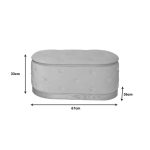 Kompleti i stolit të gjoksit Royel Inart prej 2 pëlhurash kadife në nuancë të zezë dhe bezhë - Image 5