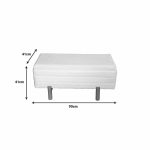 Komplet stoli me trung Cindy Inart prej pëlhure 2 boucle në nuancë bezhë dhe të bardhë - Image 5