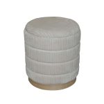 Tabure Pance Inart, set prej 2 copë, teddy në nuancë bezhë dhe të bardhë - Image 2