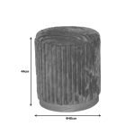 Tabure Pance Inart, set prej 2 copë, teddy në nuancë bezhë dhe të bardhë - Image 4