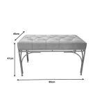 Stola Reigner Inart, set 2 copë, stof kadife në nuancë bezhë - Image 4