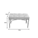 Stola Reigner Inart, set 2 copë, stof kadife në nuancë bezhë - Image 5