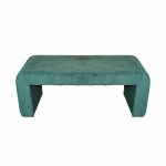Tabure Gagga Inart, stof kadife në nuancë jeshile 110x40x45cm