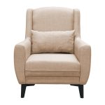 Fotele Medea, stof në nuancë të bardhë 72x98x78cm - Image 3