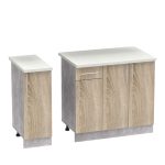 Mobilje të kuzhinës Festa II, melamine në ngjyrë sonoma 120x60x85cm - Image 2