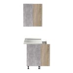 Mobilje të kuzhinës Festa II, melamine në ngjyrë sonoma 120x60x85cm - Image 6