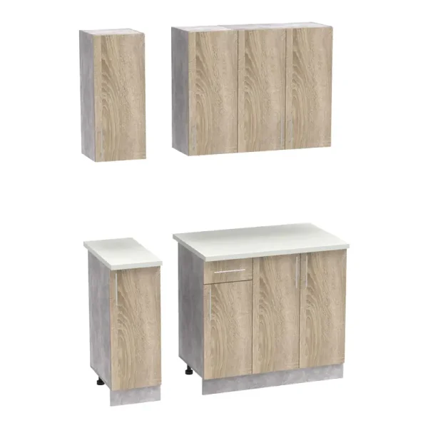 Mobilje të kuzhinës Festa II, melamine në ngjyrë sonoma 120x60x85cm