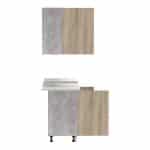 Mobilje të kuzhinës Festa II, melamine në ngjyrë sonoma 140x60x85cm - Image 6