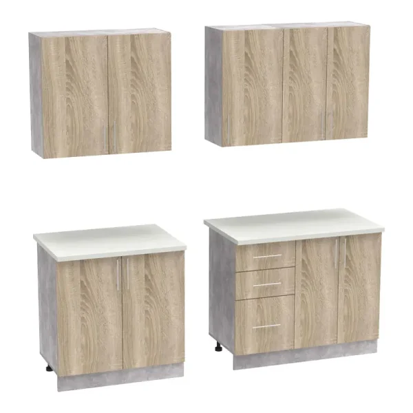 Mobilje të kuzhinës Festa V, melamine në ngjyrë sonoma 160x60x85cm