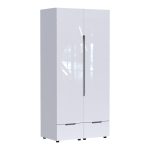 Garderobë çift Afina, MDF-melamine në ngjyrë të bardhë 100x57x213cm