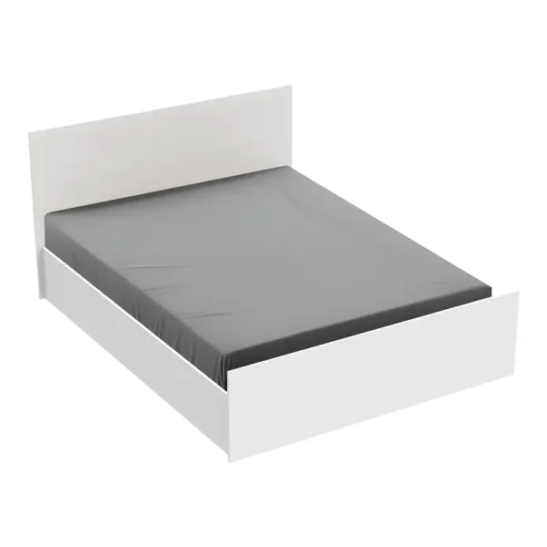 Krevat çift Toscana, melamine në ngjyrë të bardhë 160x200cm