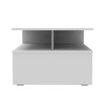 Tavolinë mesi Kolya, melamine në ngjyrë të bardhë, 90x60x42.3cm - Image 3