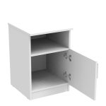 Komodinë Galdi, melamine në ngjyrë të bardhë 40x45x60cm - Image 3