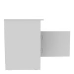 Komodinë Galdi, melamine në ngjyrë të bardhë 40x45x60cm - Image 4