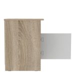 Komodinë Galdi, melamine në ngjyrë sonoma-e bardhë 40x45x60cm - Image 4