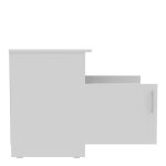 Komodinë Galdow, melamine në ngjyrë të bardhë 80x45x60cm - Image 4