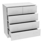 Komoda Kumode  melamine ne ngjyre te bardhe 80x45x85cm - Image 2