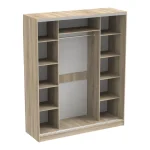 Garderobë Aparador, me melamine pasqyre në ngjyrë sonoma 180x60x220cm - Image 2