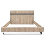 Krevat çift Elencia, në ngjyrë lisi dhe gri 160x200cm - Image 2